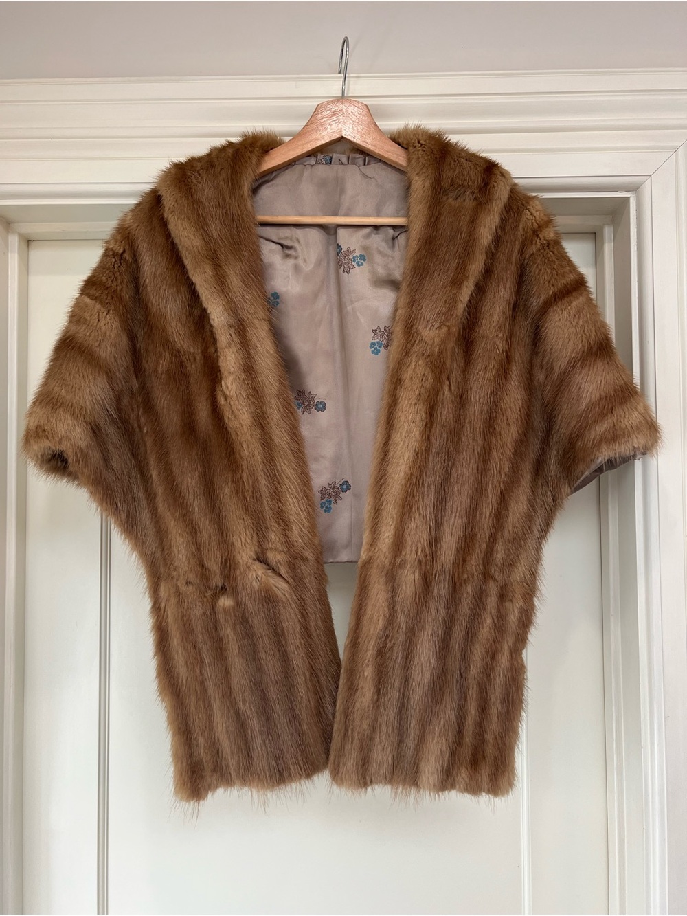 Vintage Fur Stole Brown Mink